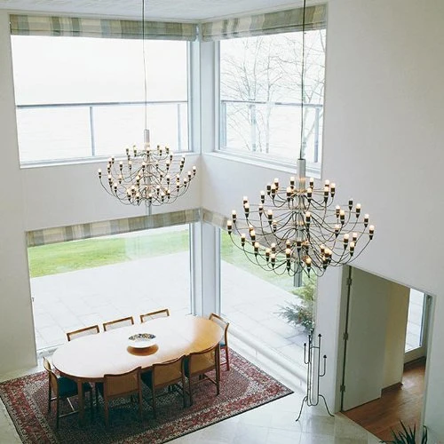 Flos Suspension 2097 S – Laiton Gino sarf 5561420 1958, acier, laiton, fer, salon lampe – Lampe de table – Lampe suspension – Plafonnier
