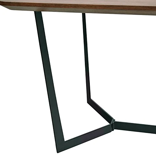 Marque Amazon - Rivet - Table de salle à manger au style industriel, largeur 160 cm, Noyer