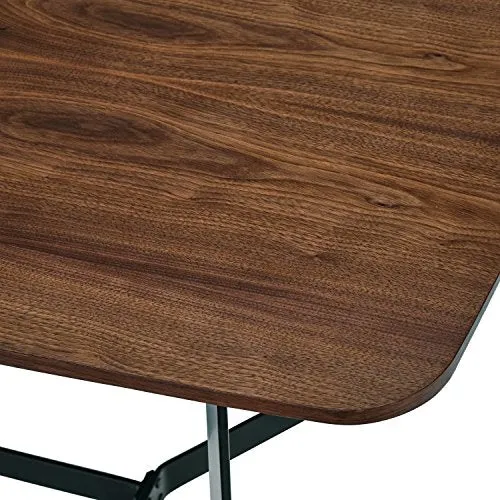 Marque Amazon - Rivet - Table de salle à manger au style industriel, largeur 160 cm, Noyer