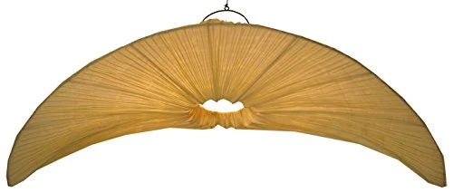 Guru-Shop Objet Lumineux, Plafonnier Graciana- Lampe Design Fabriqués à la Main de Bali et de Tissus de Soie, Tissudesoie, 50x130x58 cm, Asie Lampes Design
