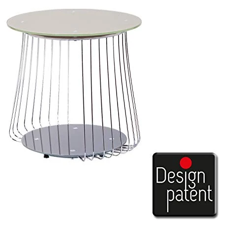 Interlink 50100160 Rivoli Table Basse Métal Cappuccino 50 x 50 x 50 cm