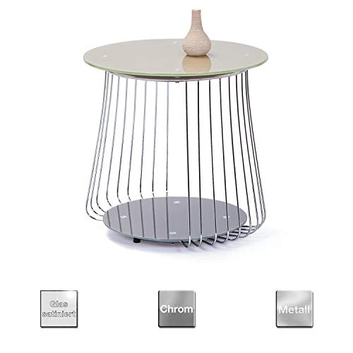 Interlink 50100160 Rivoli Table Basse Métal Cappuccino 50 x 50 x 50 cm