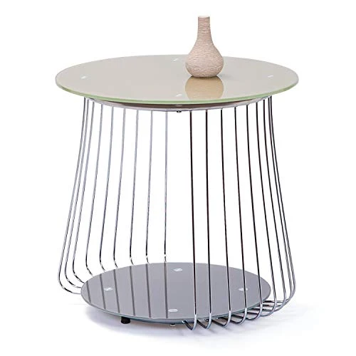 Interlink 50100160 Rivoli Table Basse Métal Cappuccino 50 x 50 x 50 cm