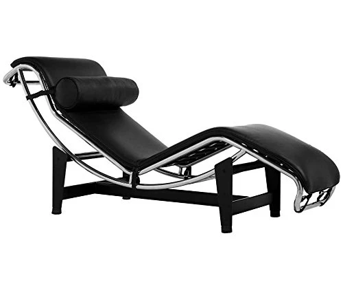 Fashion Commerce FC0160 Fauteuil Relax, Cuir, Noir, 160 x 54 x 50 cm