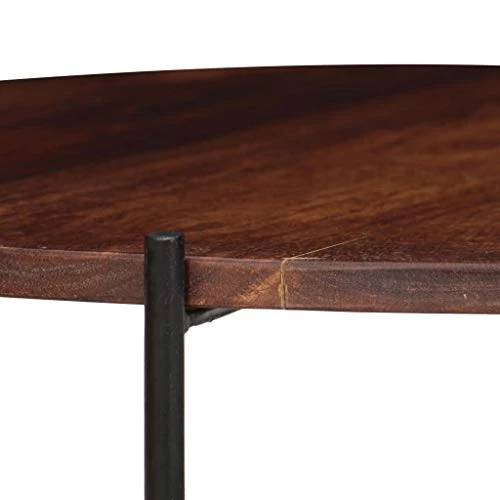 Festnight Lots de 2 Table Basse Style Industriel Bois de Massif pour Salon/Balcon 60 x 35 cm