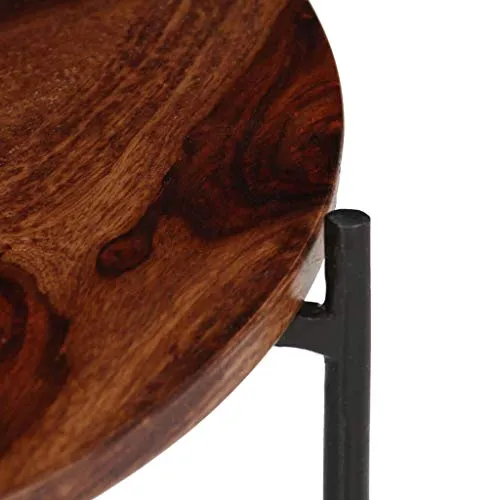 Festnight Lots de 2 Table Basse Style Industriel Bois de Massif pour Salon/Balcon 60 x 35 cm