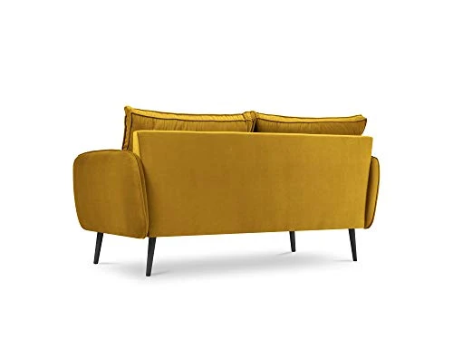Kooko Home Canapé Velours, Lento, 2 Places, Jaune, 158x100x90