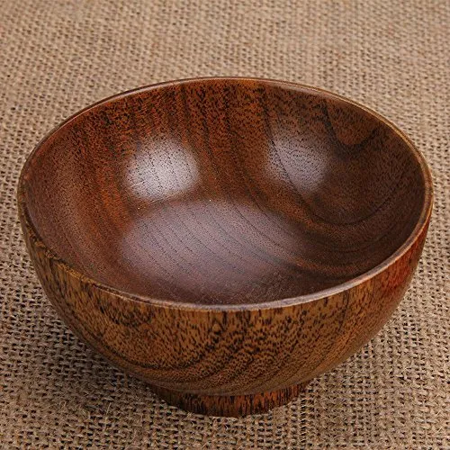 SODIAL Bols en Bois Bol en Bois Bol Alimentaire sain Recipient Vintage Vaisselle Vaisselle Accessoires de Cuisine