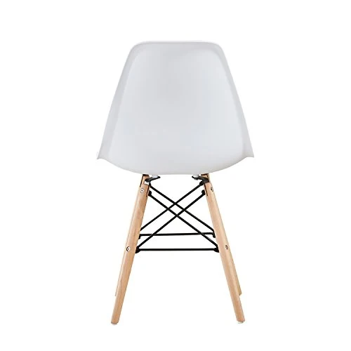 Lot de 4 chaises au Design Moderne de Style scandinave, Lia par MCC (Blanc)