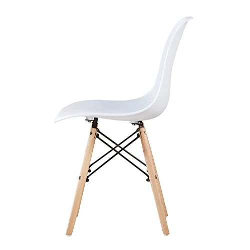 Lot de 4 chaises au Design Moderne de Style scandinave, Lia par MCC (Blanc)