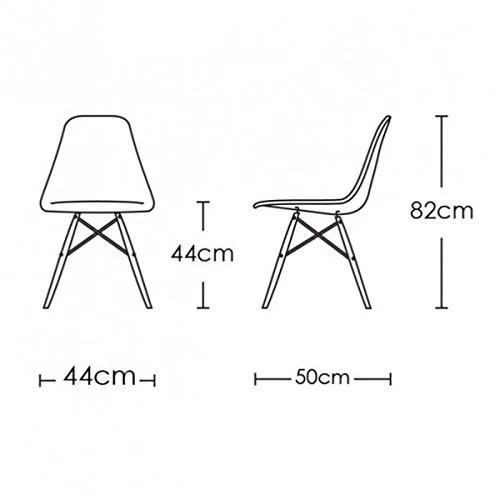 Lot de 4 chaises au Design Moderne de Style scandinave, Lia par MCC (Blanc)