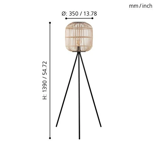 EGLO 43219 Lampe sur pied, Noir