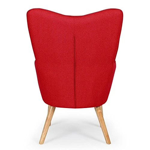 Paris Prix - Fauteuil Scandinave Aimee 67cm Rouge