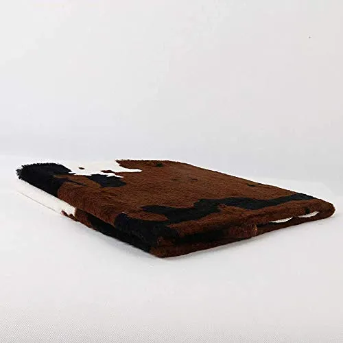 Tapis en fausse fourrure de mouton - Tapis moelleux en fausse fourrure - Housse de chaise - Pour chambre à coucher ou canapé, Fourrure synthétique, Cow-brown, 140x160cm