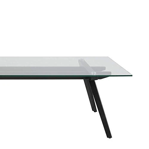 Marque Amazon - Movian Moiry - Table basse en verre trempé, 60 x 120 x 40 cm