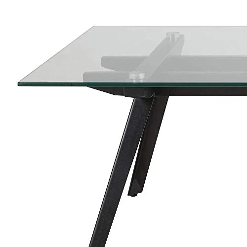 Marque Amazon - Movian Moiry - Table basse en verre trempé, 60 x 120 x 40 cm
