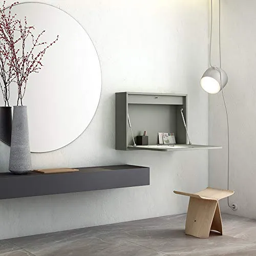 Meubles ROS Bureau Mural Rabattable - 54x78,4x16,5 cm - Blanc