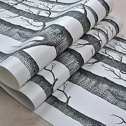 Rouleau de papier peint en bois de bouleau Cutogain pour chambre à coucher, salon