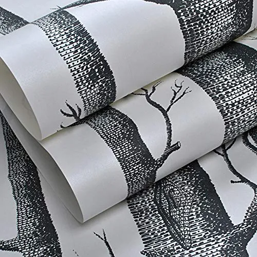 Rouleau de papier peint en bois de bouleau Cutogain pour chambre à coucher, salon