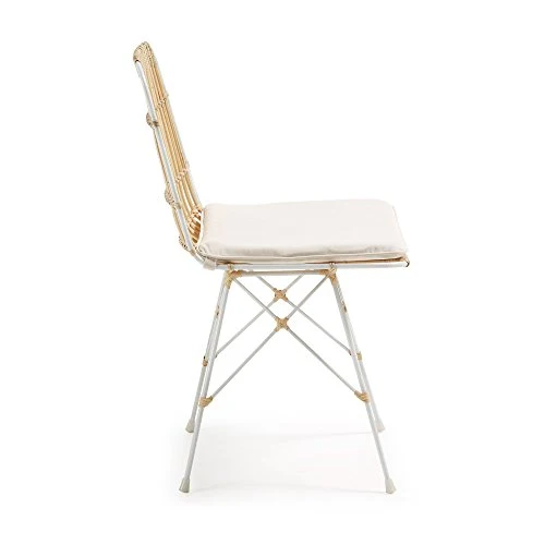 Kave Home - Chaise en rotin Ainisa avec Structure en Acier
