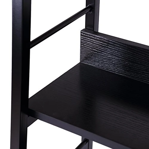 Homcom Étagère bibliothèque Style Industriel incliné 5 Niveaux 70L x 35l x 150H cm Noir