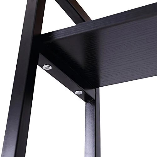 Homcom Étagère bibliothèque Style Industriel incliné 5 Niveaux 70L x 35l x 150H cm Noir