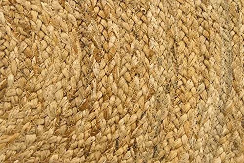 HAMID Tapis Jute Naturel - Alhambra Rond Tapis 100% Fibre de Jute (Naturel, 200x200cm)