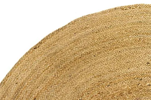 HAMID Tapis Jute Naturel - Alhambra Rond Tapis 100% Fibre de Jute (Naturel, 200x200cm)