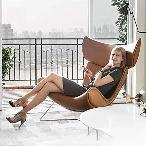 KJGLXD Salon Sofa Cuir véritable Inclinable Canapé-lit Meubles Home cinéma Style Artistique Paresseux Chaise de canapé,Marron