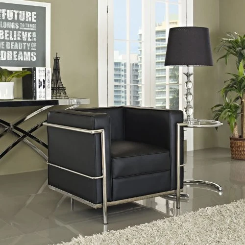 AG Charles Le Corbusier LC2 Petit Confort Fauteuil Noir 76 cm