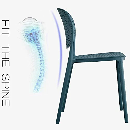 ZZLYZ Chaise en Plastique, Dos Ouvert Et Surface Siège De Design Intégré, Cuisine Bar Salon Négociation Chaise À Manger, Mis 18.1X20.1X31.9 Pouces en Deux Parties,Jaune