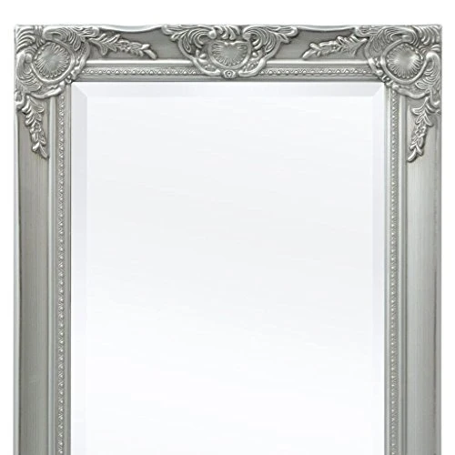 Tidyard Miroir Mural Magnifique pour Salle de Bain/Dressing Style Baroque Argenté 120 x 60 cm