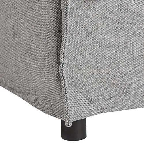 iDiffusion Canapé 3 Places Odilon - Tissu - Gris Clair