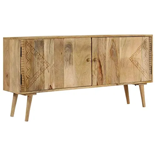 vidaXL Buffet Bois de Manguier Massif Commode Armoire Rangement Table Appoint