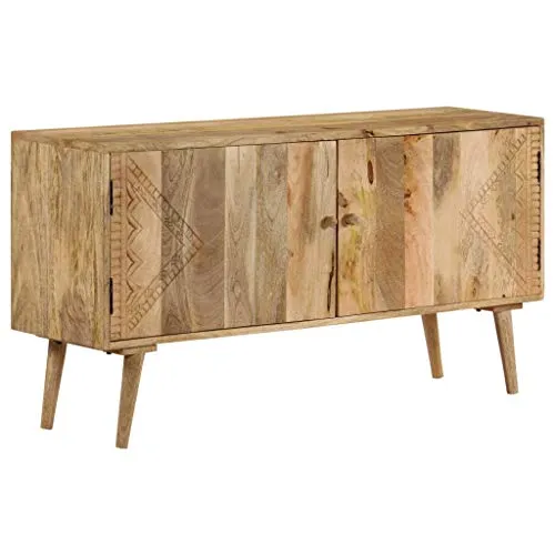 vidaXL Buffet Bois de Manguier Massif Commode Armoire Rangement Table Appoint