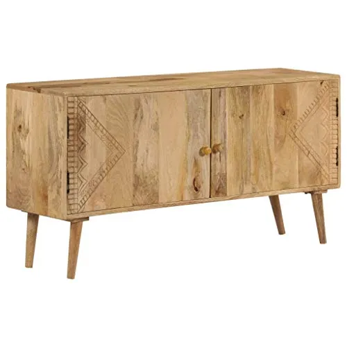 vidaXL Buffet Bois de Manguier Massif Commode Armoire Rangement Table Appoint