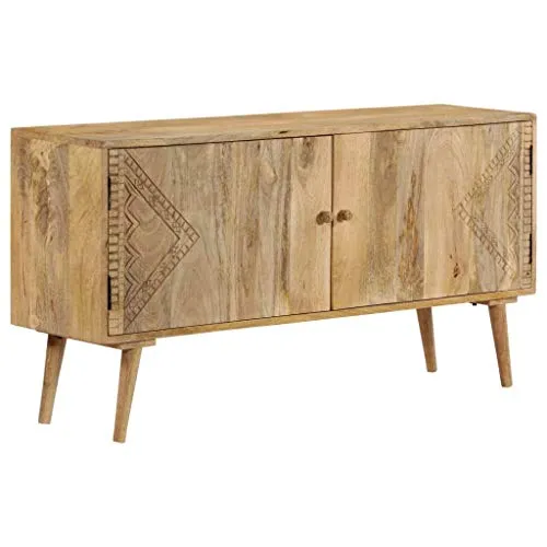 vidaXL Buffet Bois de Manguier Massif Commode Armoire Rangement Table Appoint