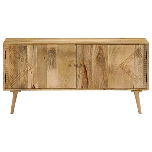 vidaXL Buffet Bois de Manguier Massif Commode Armoire Rangement Table Appoint