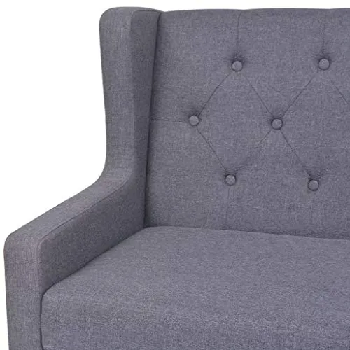 YiYueTrade Ensemble de canapés 2 pcs Tissu Gris