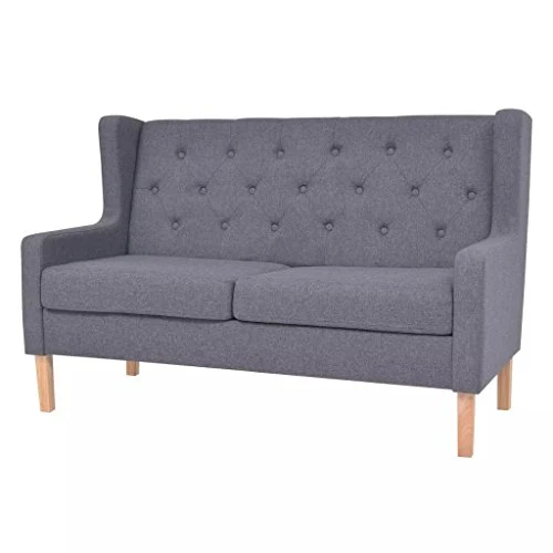 YiYueTrade Ensemble de canapés 2 pcs Tissu Gris