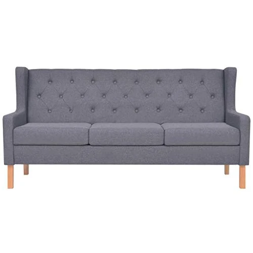 YiYueTrade Ensemble de canapés 2 pcs Tissu Gris