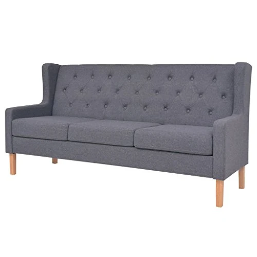 YiYueTrade Ensemble de canapés 2 pcs Tissu Gris