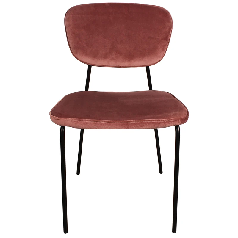 Nimara Lot de 2 Chaises de salle à manger en velours | Chaises de salle à manger et chaises de cuisine en tissu pour la table à manger