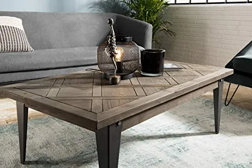 MACABANE DALIE Table, Sapin, Noir, 120X66X41
