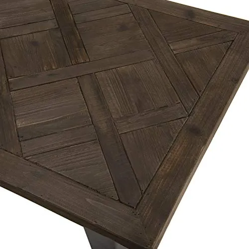 MACABANE DALIE Table, Sapin, Noir, 120X66X41