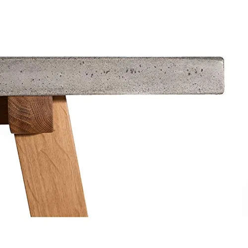 Macabane Console, Chene Clair/Beton, 115 x 38 x 77,5 cm