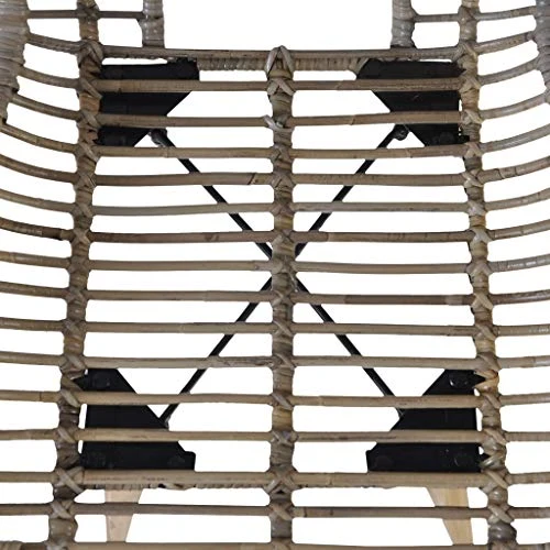 Tidyard 4 pcs Chaise de Jardin | Chaises de Salle à Manger | Chaises d'Extérieur en Rotin 48x64x85 cm Marron