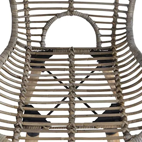 Tidyard 4 pcs Chaise de Jardin | Chaises de Salle à Manger | Chaises d'Extérieur en Rotin 48x64x85 cm Marron