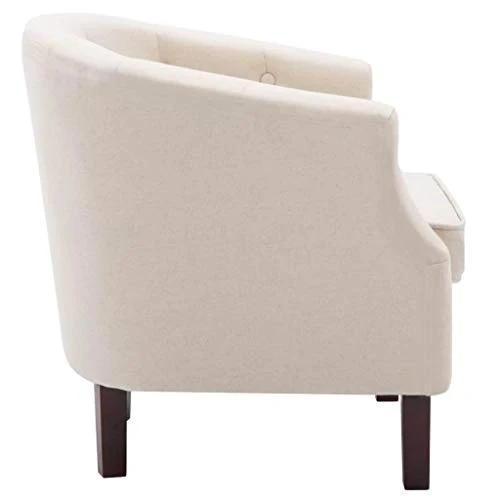 vidaXL Fauteuil avec Revêtement en Tissu Beige Salon Salle de Séjour Canapé