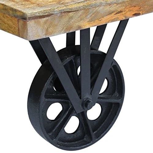 vidaXL Table Basse pour Salon Table d'appoint en Bois de manguier 120 x 60 x 30 cm